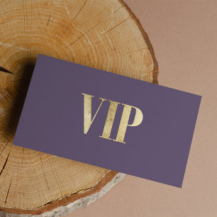 Klubb av lyxdammig lila guld VIP-kort Visitkort