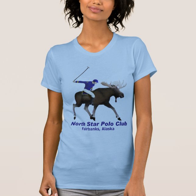 Klubb av nordstjärna (moose)-polo t-shirt (Framsida)
