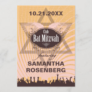 Klubb Bat mitzvah Inbjudningar