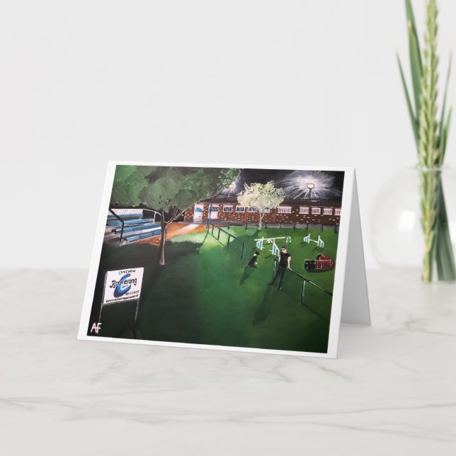 Klubb Canino Boomerang Painting av Alfred Fox Kort (Framsida)