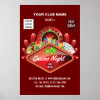 Klubb Casino Night Party personlig lägg till bild