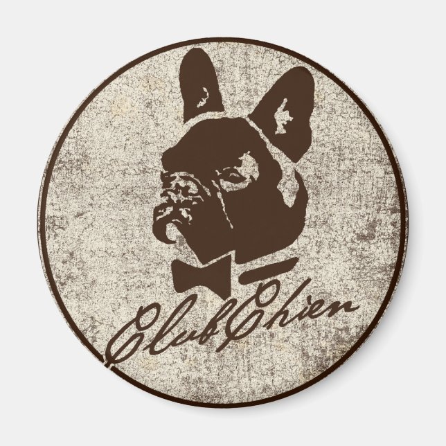KLUBB CHIEN-Logotyp med nedsatt spänning Magnet (Framsidan)