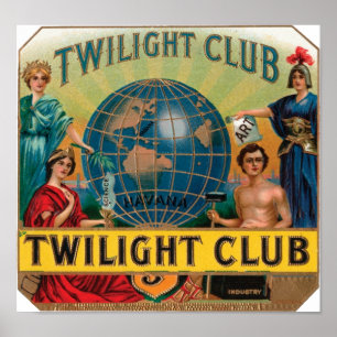 Klubb Cigar-etikett Poster