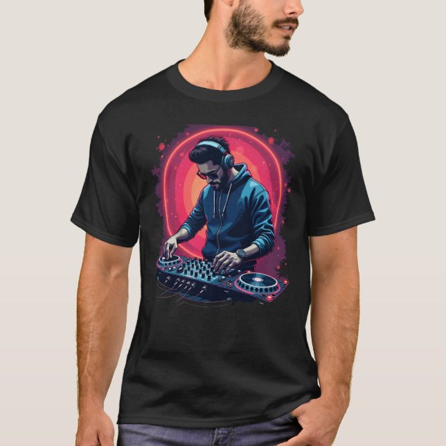 Klubb DJ Ljud Mixer Graphic Tee (Framsida)