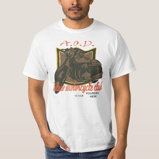 Klubb för AOD-motorcykel T Shirt (Framsida)