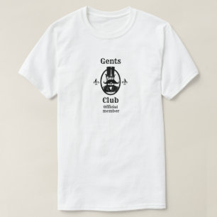 Klubb för GENTS-novelty, grafisk högskoledesign T Shirt