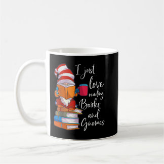 Klubb för Gnome Shirt Women Girls Bok Älskare Kaffemugg