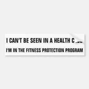 Klubb för hälsa? Jag är i Fitness Protection-progr Bildekal