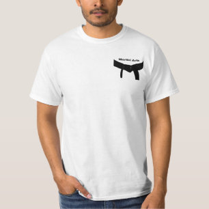 Klubb för kampsportsvartbälte t shirt