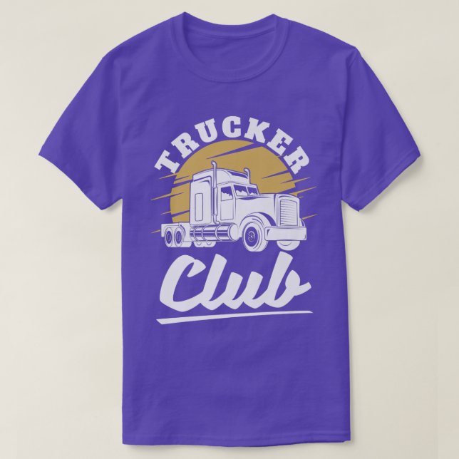 Klubb för lastbilschaufför - 18 Wheeler Freighter  T Shirt (Design framsida)