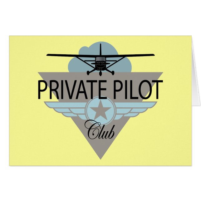 Klubb för privat pilot hälsningskort (Framsidan Horizontal)