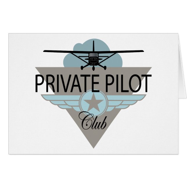 Klubb för privat pilot hälsningskort (Framsidan Horizontal)