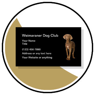 Klubb för Weimaraner-Hund - enkla Affärskort Visitkort