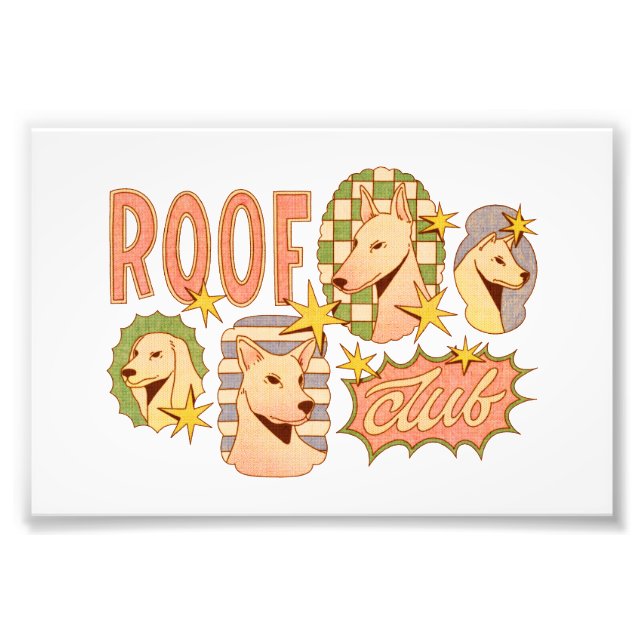 Klubb/Hund för tak Fototryck (Framsidan)