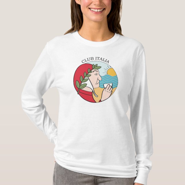 Klubb Italia Kvinnskjorta T Shirt (Framsida)