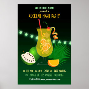 Klubb/Korporativ Cocktail Night-fest Poster