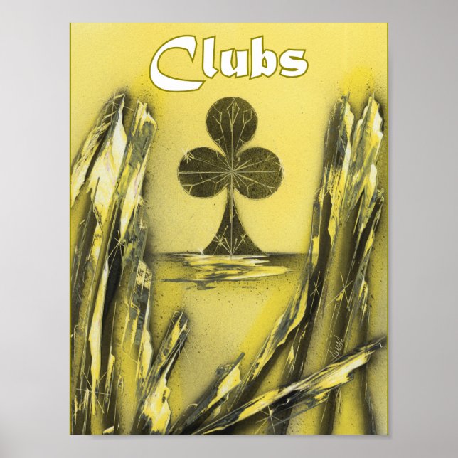 Klubb Kostym i Svarta till Gult Poster (Framsidan)