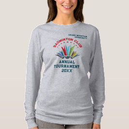 Klubb League Organisation Team Namn Badminton T Shirt