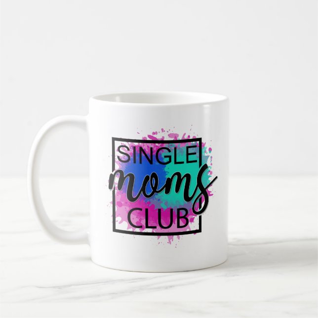 Klubb med en mammor, färglöst, humoröst kaffe mugg (Vänster)