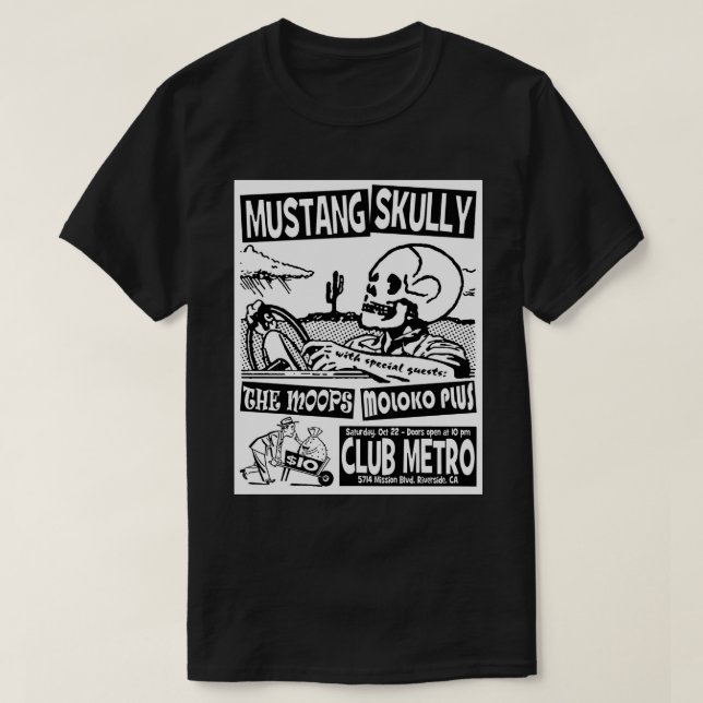 Klubb Metro T-Shirt (Mustang Skully) (Design framsida)