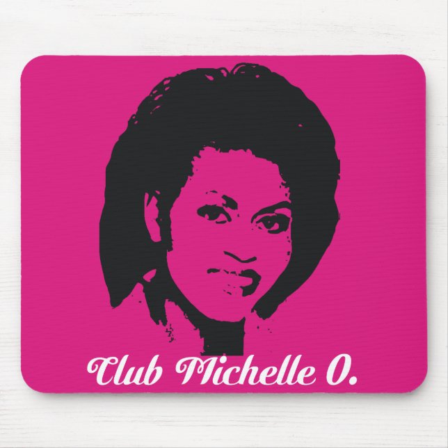 Klubb Michelle Mousepad i shock rosa Musmatta (Framsidan)