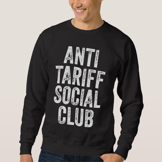 Klubb mot Social Lång Ärmad Tröja (Framsida)