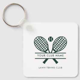 Klubb Namn Tennis Team Grönt någon Färg Anpassning Nyckelring