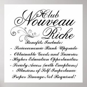 Klubb Nouveau Riche Poster