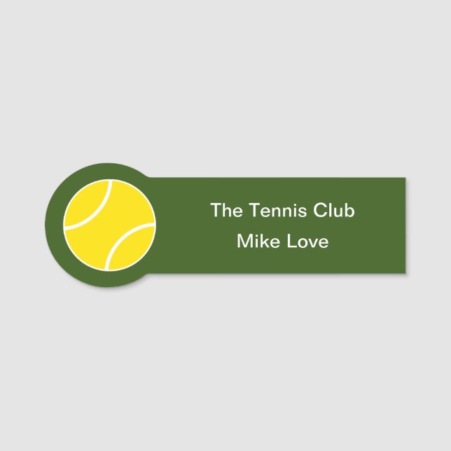 Klubb om tennis Sports Namnbricka (Framsida)