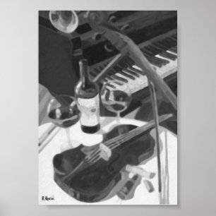 Klubb Orchestra á l'huile Poster