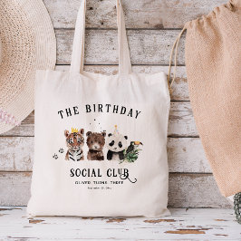 Klubb på födelsedagen | Jungle Animal Kids Namn Tygkasse