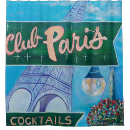 Klubb Paris Shower Curtain