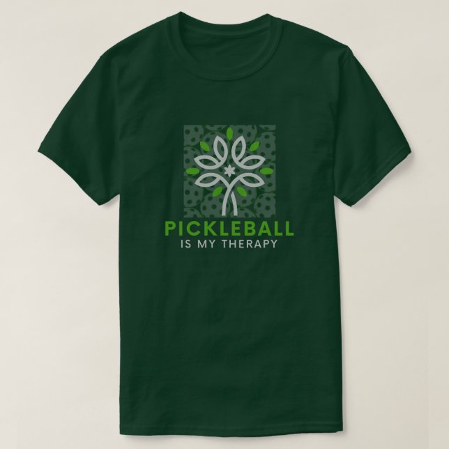 Klubb Pickleball är min terapi Mönster T Shirt (Design framsida)