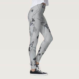 Klubb Rak spolning, Dam Poker Cards Leggings