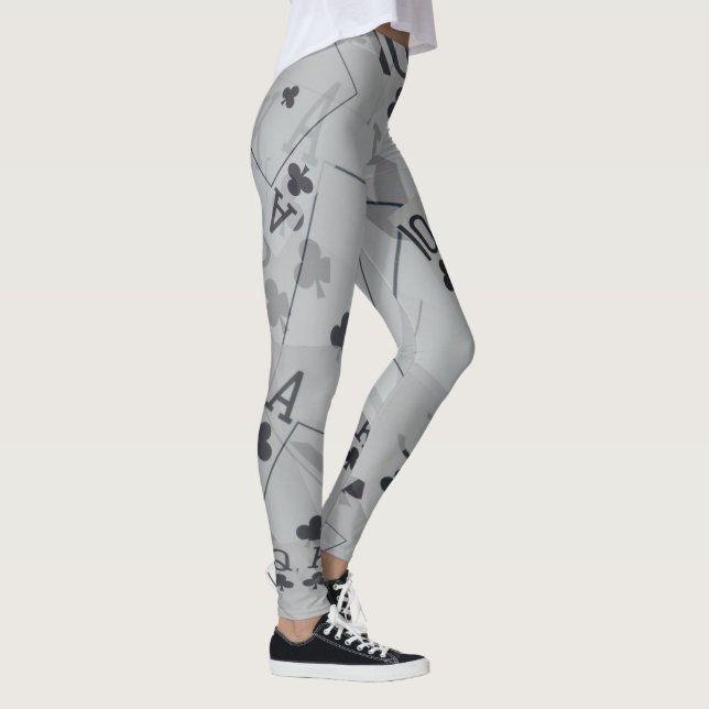 Klubb Rak spolning, Dam Poker Cards Leggings (Höger)