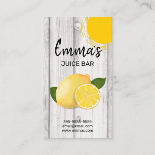 klubb saft pub cafe lemonade citron sol sunny visitkort