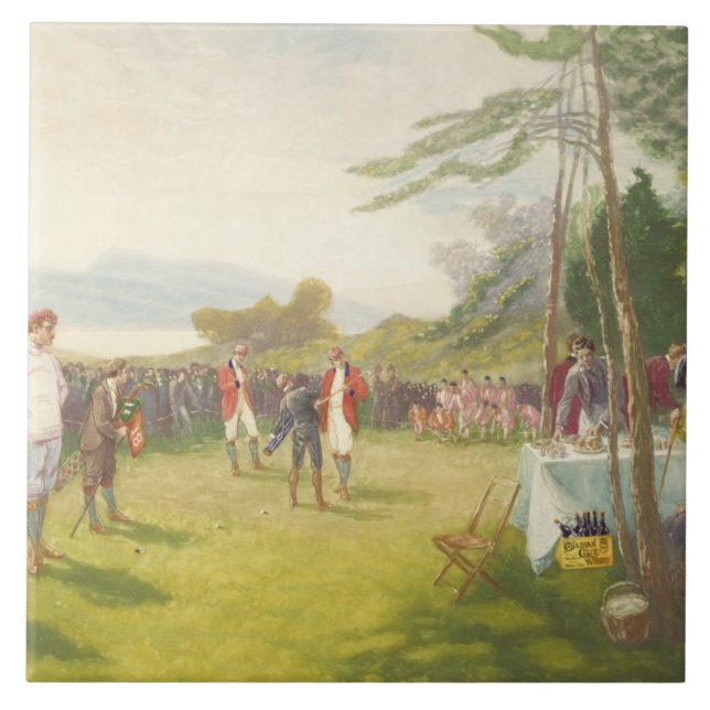 Klubb sak som publiceras av Boupil och Co. Kakelplatta (Framsidan)