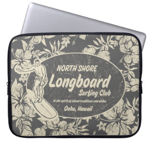 Klubb som surfar den hawaianska Neoprenewetsuiten Laptop Sleeve