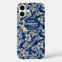 Klubb Surfing Longboard Hibiscus Hawaiian Navy