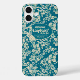 Klubb Surfing Longboard Hibiscus Hawaiian Teal
