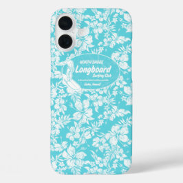 Klubb Surfing Longboard Hibiscus Hawaiian Turq