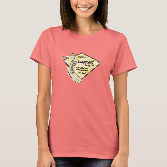 Klubb Surfning Diamond Logotyp Gals Tee Shirt (Framsida)