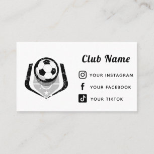 Klubb Team League Simple Följ Social Media Visitkort