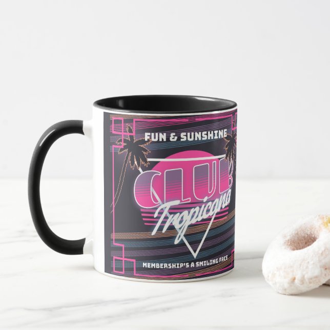 Klubb Tropicana Neon-tecken Mugg (Med munk)