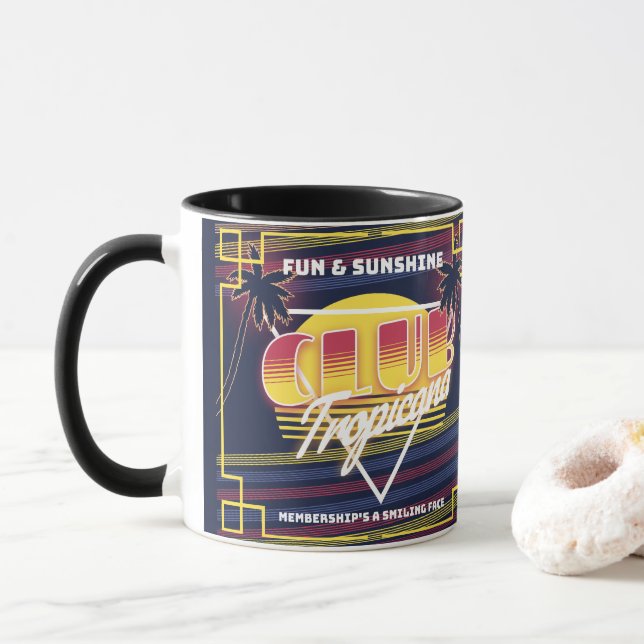 Klubb Tropicana Neon-tecken Mugg (Med munk)