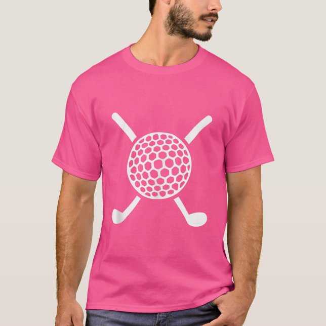 Klubbar av korsade golfbanor t shirt (Framsida)