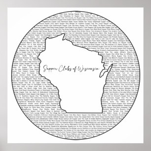Klubbar för leverans av Wisconsin Poster