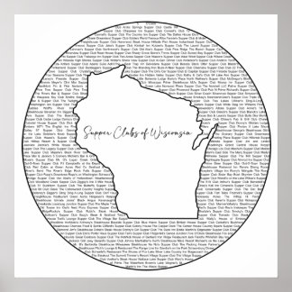 Klubbar för leverans av Wisconsin Poster