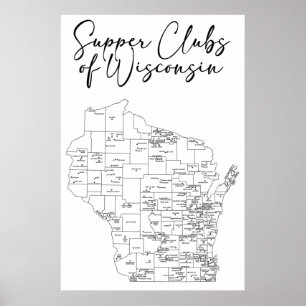 Klubbar för leverans av Wisconsin Poster