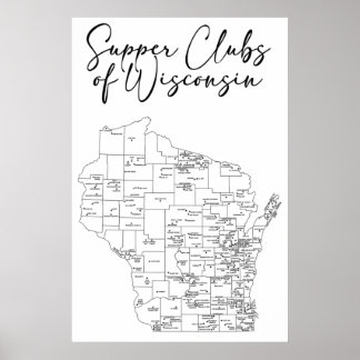Klubbar för leverans av Wisconsin Poster